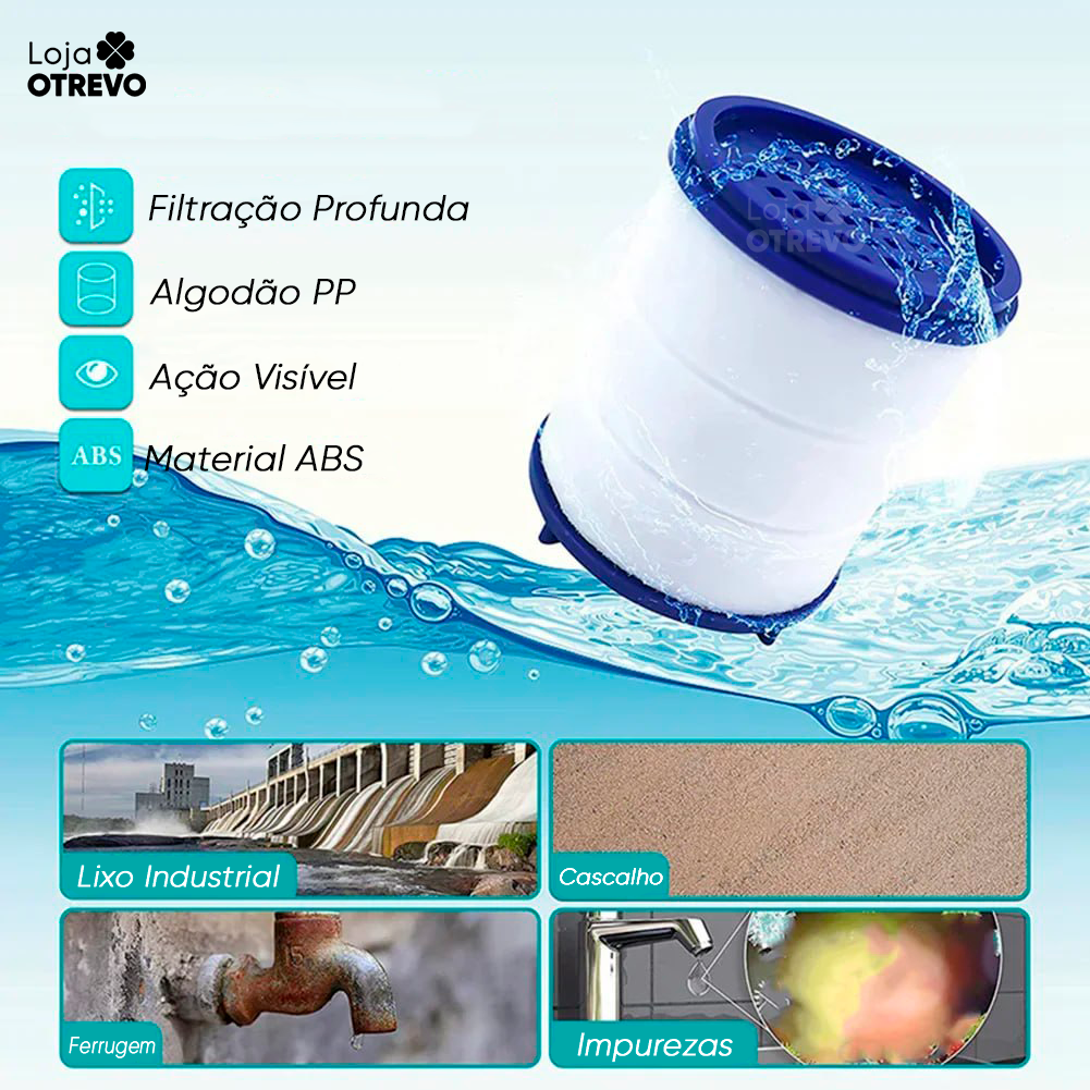 SmartFilter® Filtro Purificador de Água (COMPRE 1 E LEVE 3) - Acompanha Adaptador Universal