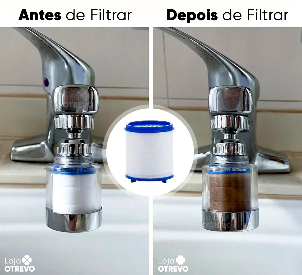 SmartFilter® Filtro Purificador de Água (COMPRE 1 E LEVE 3) - Acompanha Adaptador Universal