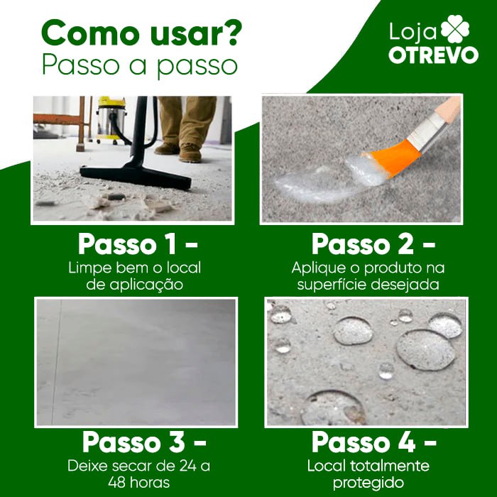 Cola de Resina Impermeável  - GoldBond® (ELIMINA TOTALMENTE AS INFILTRAÇÕES)